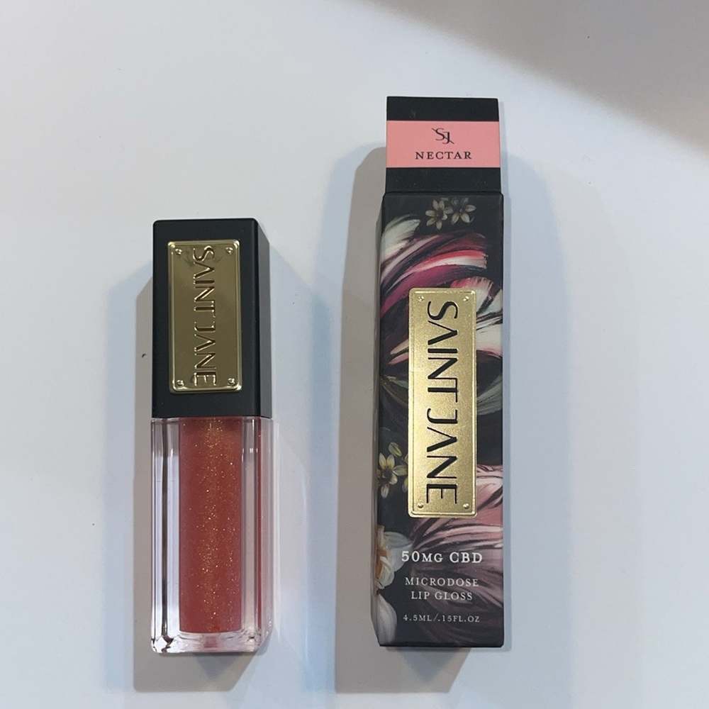 Saint Jane Luxury Lip Shine 50 mg CBD in shade Nectar